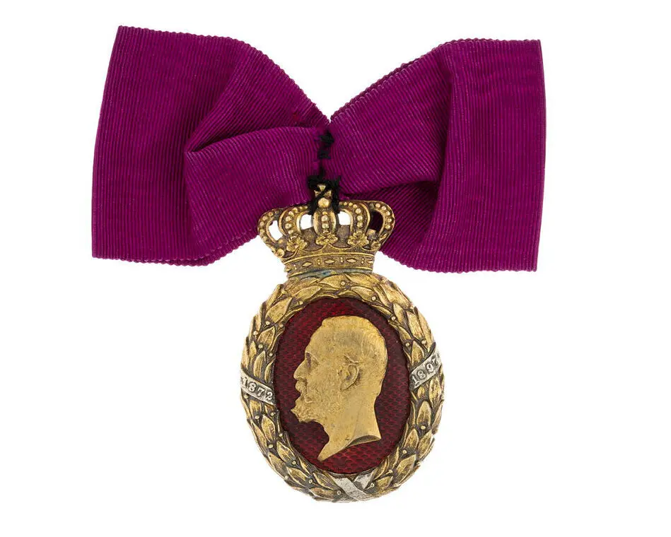Bild på Oscar II:s norska jubileumsminnestecken, Minnestecken, Medaljband
