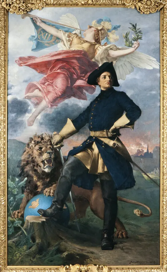 Bild på Oljemålning, Karl XII, målad av Julius Kronberg 1893.