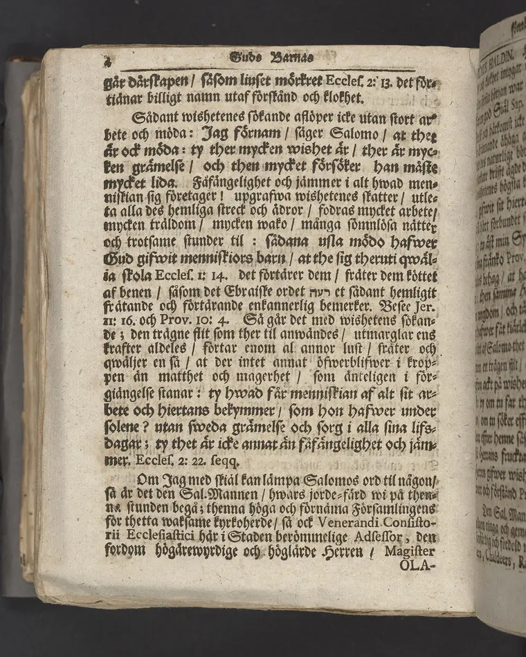 Guds barnas förträffeligste sälhet, at i lif och död blij påtänkt af sin Gud, i anledning af Nehem. XIII. 31. Uti en christelig lijkpredikan öfwer fordom högährewyrdige ... Olaus Haldin berömlig kyrkoherde wid kongl. Riddarholms församlingen i Stockholm, samt consistorii ecclesiastici dersammastädes assessor, när des andelöse lekamen uti bemelte kyrkia den 1. octob. MDCCXIII. til sin graf beledsagad blef, förestäld af ... Gustaf Adolph Humble. Stockholm, tryckt uti kongl. boktryckerij, och med egen bekostnad uplagd af Joh. Henr. Werner. 1714.
