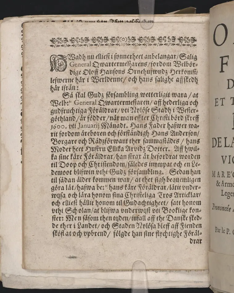 Lijkredikan öfwer... Oloff Hanson Örnehufwudh til Helgöö... uti Frösunda socknekyrkia den 28. decembris, åår 1644... Stockholm, tryckt hoos Ignatium Meurer, åhr 1645.