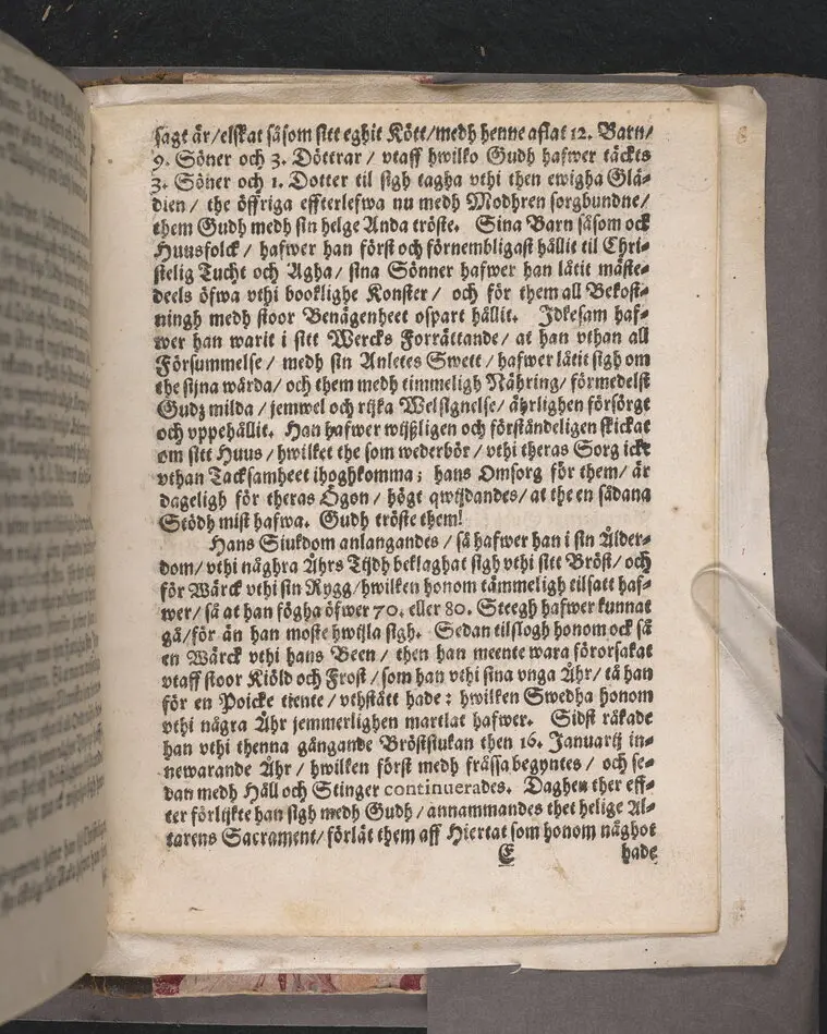 Een christeligh lijkpredikan, öfwer ... Christiern Måns-son, hwars salighe lekamen ... bleff begrafwen ... i Ramnäsz kyrckio, åhr 1659. then 18 febr. Hållen aff doct. Olavo Laurelio ... Tryckt vthi Wästerås aff Euchario Lauringer, åhr 1659.