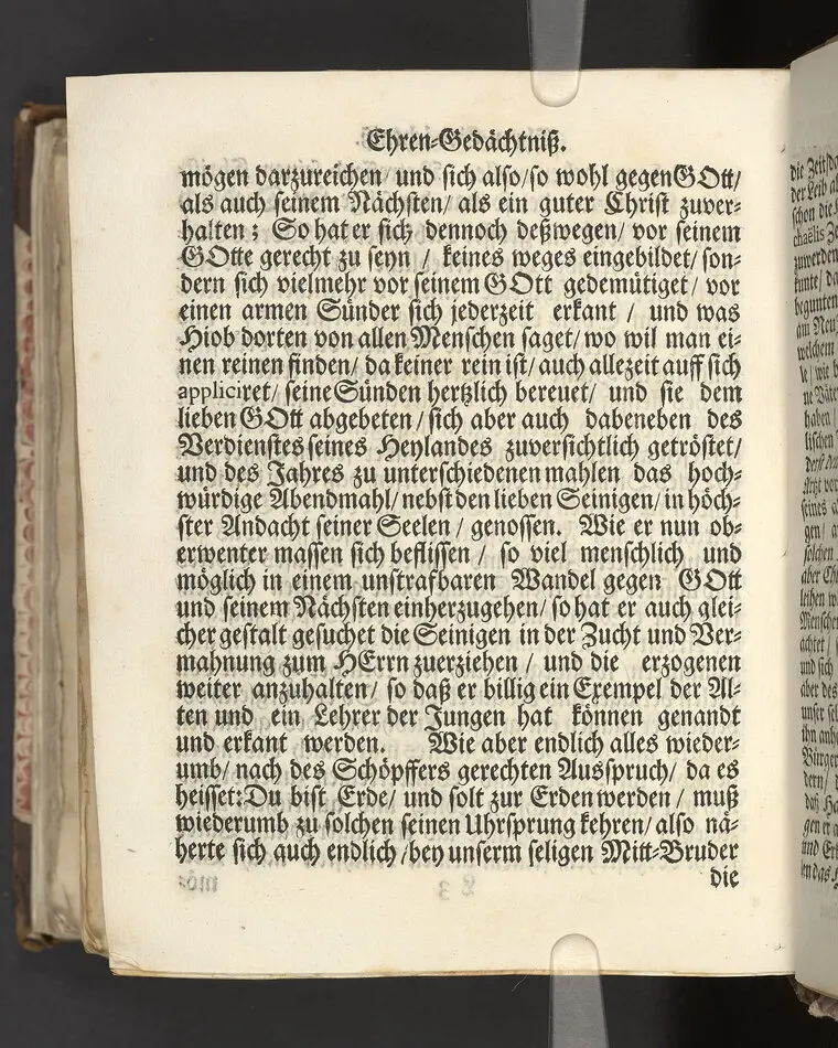 Der wohlbelohnte Gerechte, als der Weyland wohl-ehrenveste ... Diedrich von der Liedt, wohlbenahmter Kauff- und Handels-Mann in dieser königlichen Residentz-Stad Stockholm, und der hiesigen löblichen deutschen Kirchen wohlverordneter Eltester und Vorsteher, den 22. April, im Jahr Christi 1700. in der St. Nicolai Kirchen, bey volckreicher Versamlung, ansehnlich zur Erden bestetiget worden, fürgestellet aus dem 16. und 17. Versickeln des 5. Capitels des Buchs der Weiszheit, von M. Ægidio Strauchen ... Stockholm, gedruckt bey Olao Enæo, königl. Antiq. Arch. Buchdr.