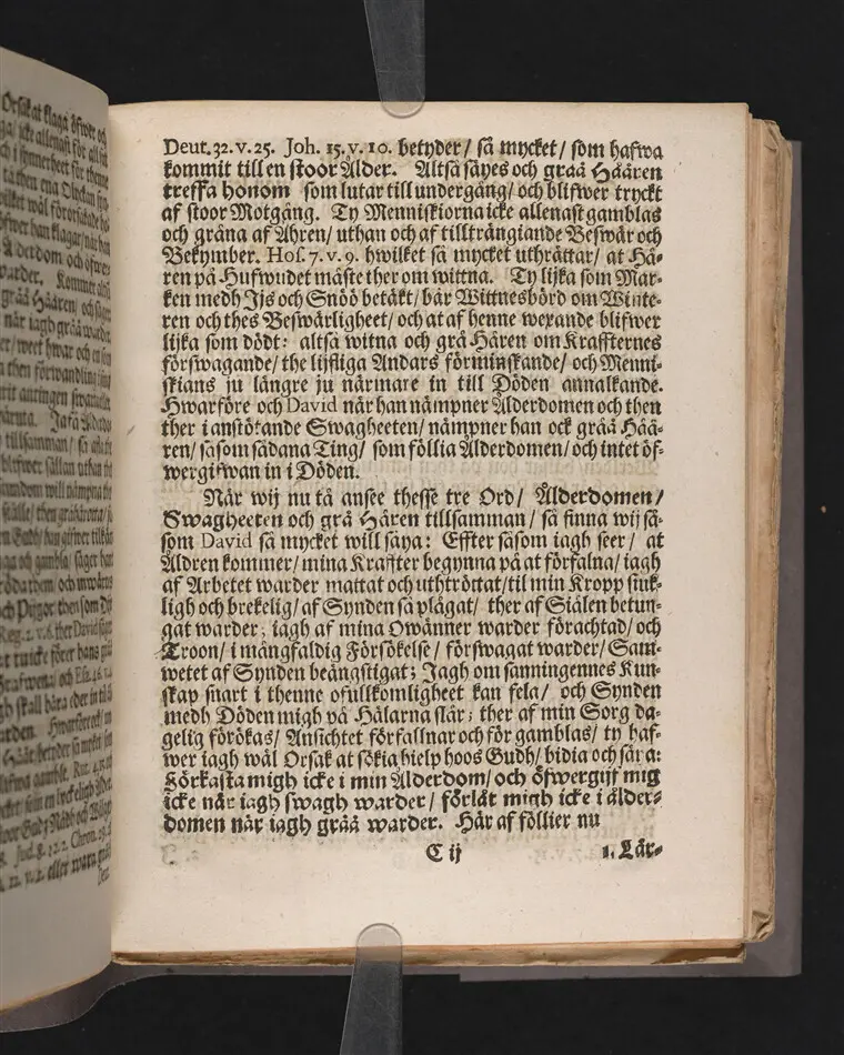 Senii gravamen, solamen & conamen, eller ålderdomens brist, tröst och plicht, i en christelig lijk-predikan ... vthi Nyköpingz stora kyrkio på palm-söndagen, anno 1690. Tå ... handelsmannens och rådmannens i Nyköping, Herr Petter Carlszons, jordiska hydda ... förlåten blef ... förklarat af Magno J. Melandro ... Stockholm, tryckt hoos Joh. Georg Eberdt.