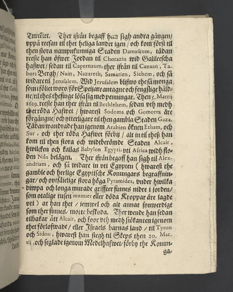 Lijkpredikan, öfwer... Herr Bengt Oxenstierna, Frijherre til Ekebyholm och Söderboo... Vthi Riddarholms Kyrckian, den 6. Augusti åår 1643. Så och en kort Relation, om then salige herrens stora förfarenhet och widt kring om werlden giorda resor... Tryckt aff Henrich Keyser 1644.