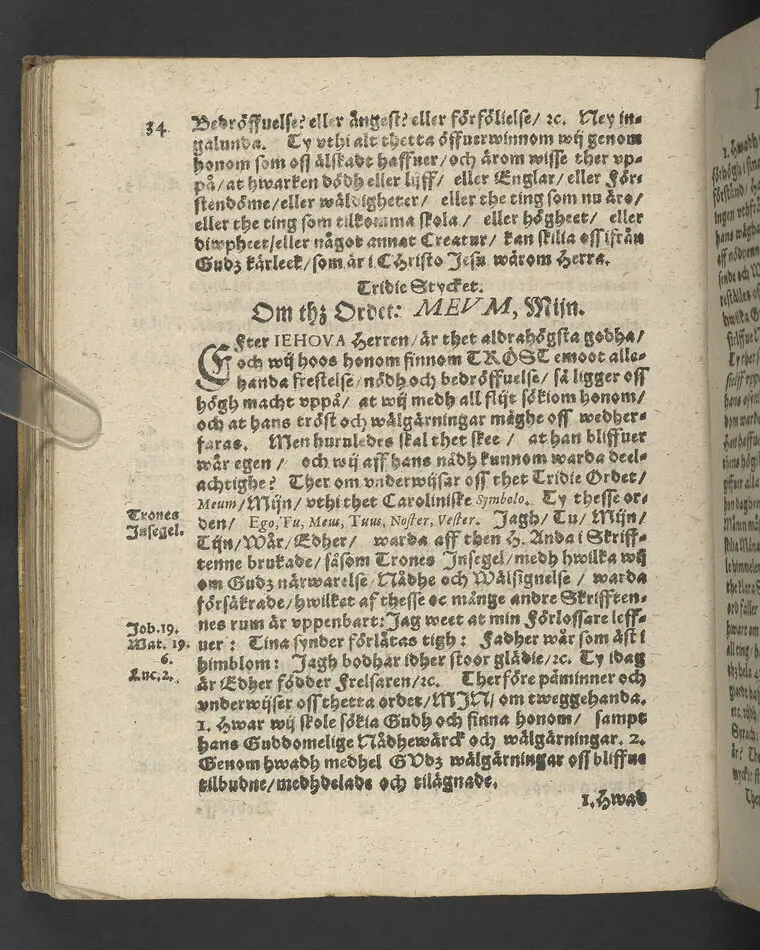 Symbolum Carolinum... Her Carls thens IX.des... symbolum, Iehova solatium meum, Gudh min tröst: Vthi then höghborne furstinnes... E. Sophies... begraffning i Strängnäs domkyrkio, then 22. Aprilis, anno 1612... Framstält vtaff M. Laurentio Paulino Gotho... Tryckt i Stockholm, af Ignatio Meurer, åhr 1613.