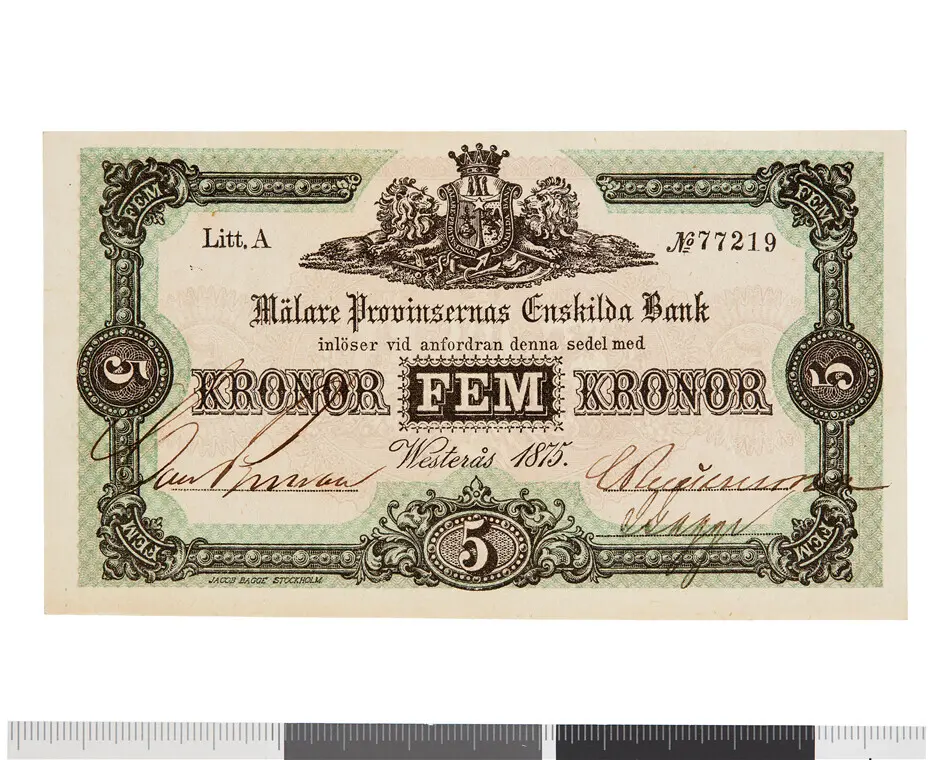 Bild på Mälare Provinsernas Enskilda Bank - Fem kronor
