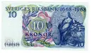 SVERIGES RIKSBANK 1668-1968 10 KRONOR
