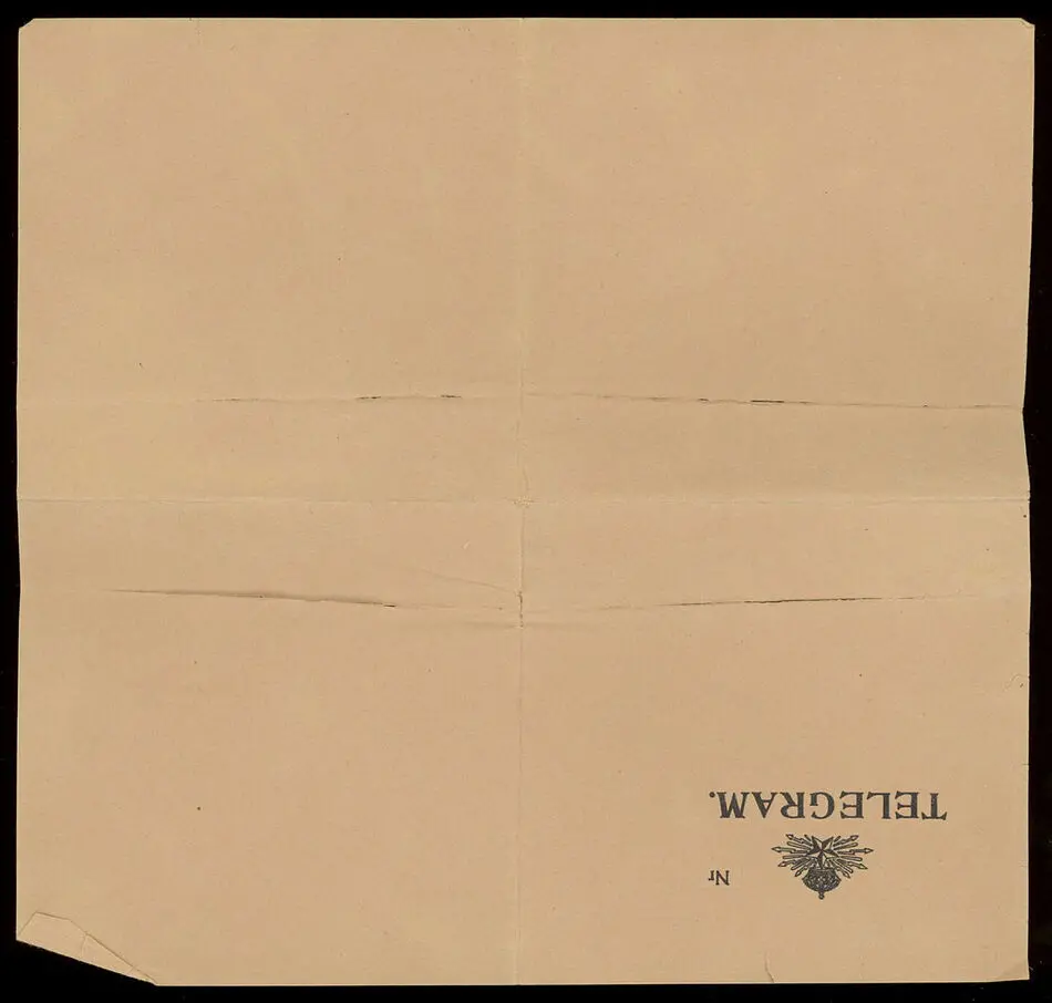 Telegram från Dea Zoli till Otti Kiss 1945-09-01