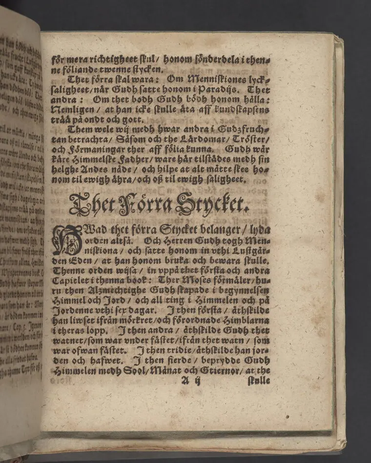 Then VI. lijkpredikningen ... vthi ... s. hustru Malins Måns Clemetsons, begraffning, i Bootkyrkia, then 31 maij, anno 1619.