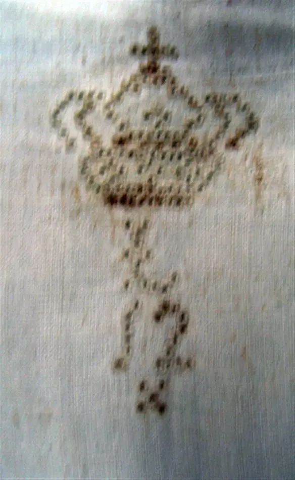 Bild på Örngott till barnkudde, 1800-tal.