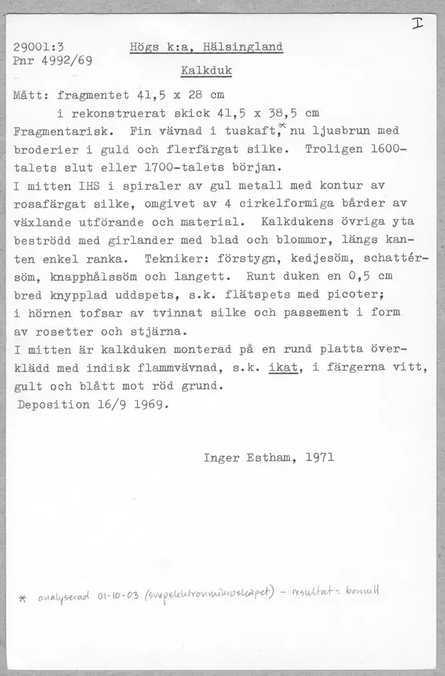 Bild på Kalkduk, Fragment