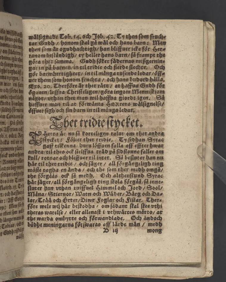 Then IX. lijkpredikningen, hållin i Sorunda soknekyrkia, vthi ... f. Görwäls til Fållenääs, s. h. Göstaff Biörsons effterlefwande änckias begraffning, then 1. julij, anno 1619.