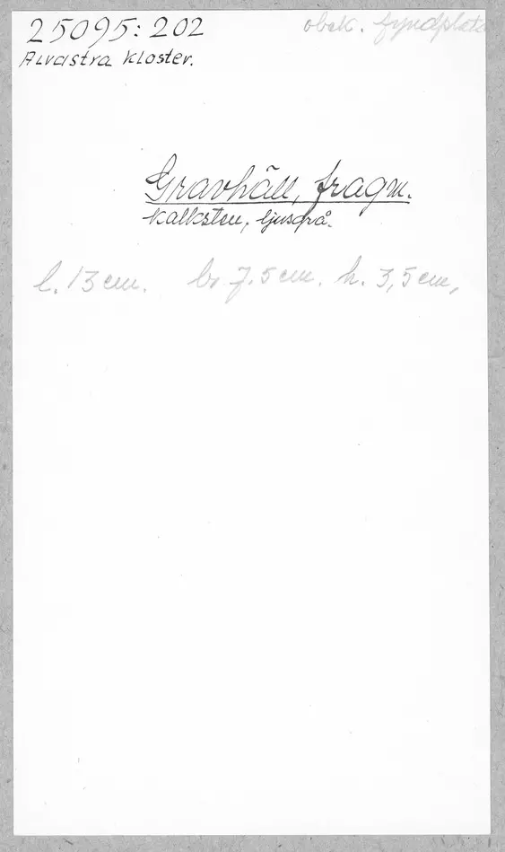 Bild på Gravhäll, Fragment