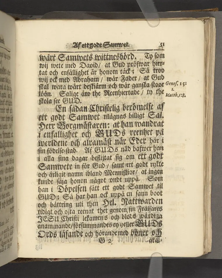 Gloriatio christiana, det är, en christelig berömelse af ett godt samwet. Hwilken den helige apostelen hafwer föreskrifwit; fordom kongl. may:ts tro-tienare ock Norkiöpings stads politie-borgmästare ... Carl Johansson altid älskat; och wid des jorde-färd uti en folckrijk församling den 23 febr. år 1708. allom christnom til efterdöme lemnat Petrus Asp ... Stockholm, tryckt, uti kongl. boktryckerie hos Joh. H. Werner, 1709.