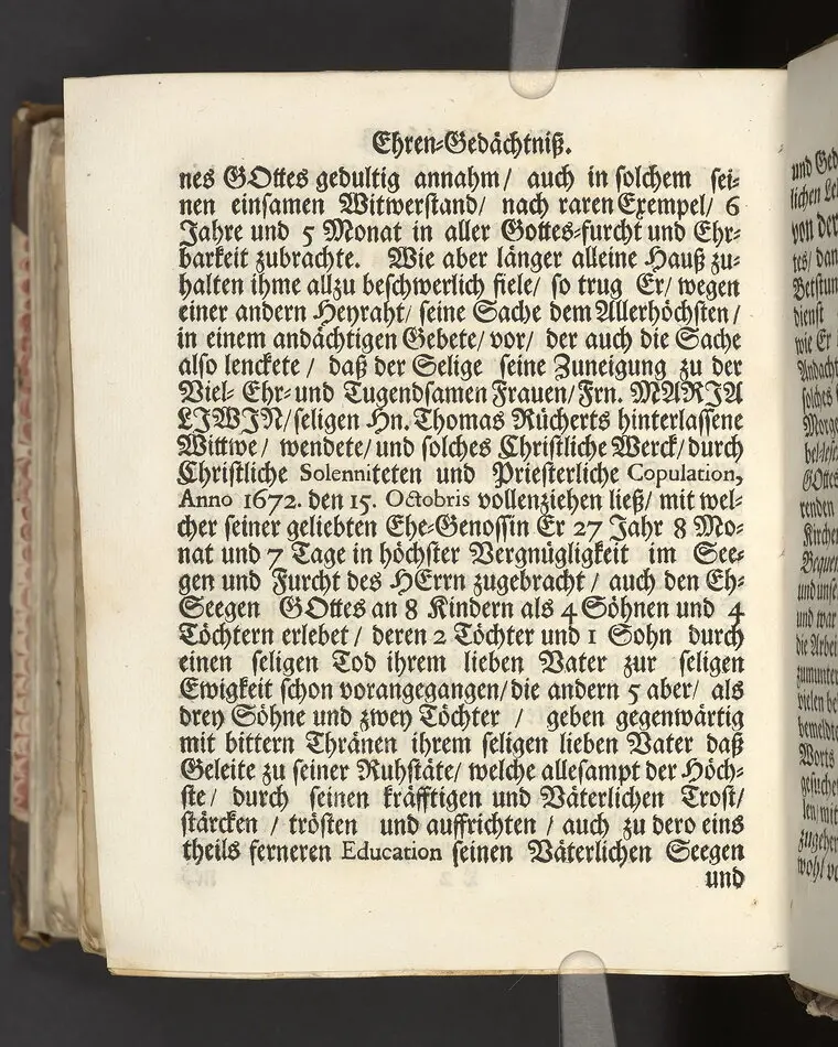 Der wohlbelohnte Gerechte, als der Weyland wohl-ehrenveste ... Diedrich von der Liedt, wohlbenahmter Kauff- und Handels-Mann in dieser königlichen Residentz-Stad Stockholm, und der hiesigen löblichen deutschen Kirchen wohlverordneter Eltester und Vorsteher, den 22. April, im Jahr Christi 1700. in der St. Nicolai Kirchen, bey volckreicher Versamlung, ansehnlich zur Erden bestetiget worden, fürgestellet aus dem 16. und 17. Versickeln des 5. Capitels des Buchs der Weiszheit, von M. Ægidio Strauchen ... Stockholm, gedruckt bey Olao Enæo, königl. Antiq. Arch. Buchdr.