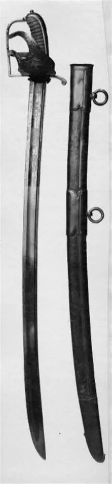 Kavalleriofficerssabel, Sverige ca 1750,