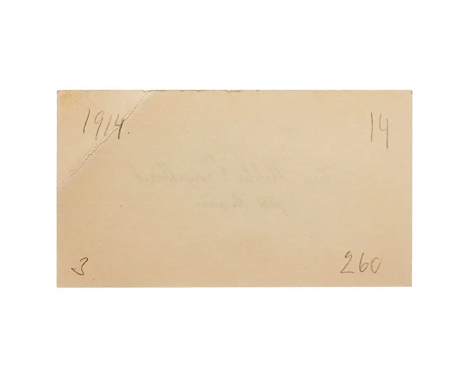Visitkort från Fru Hilda Engelhart, f. Bergman.