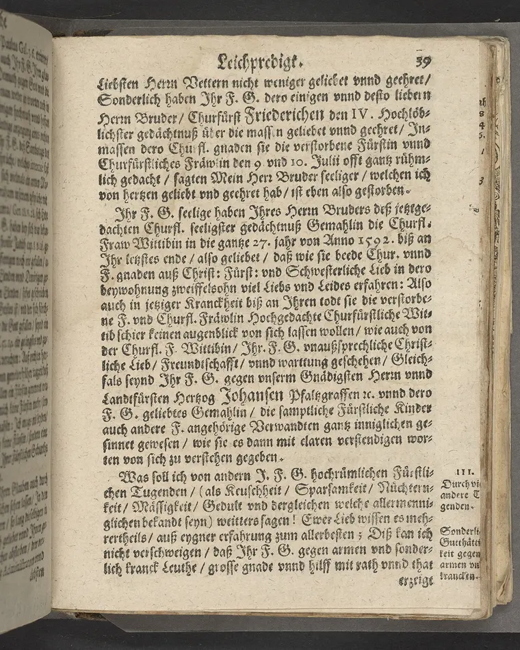 Christliche Leichpredigt Bey der Begräbnusz, weylandt der Durchleuchtigen Hochgebornen Fürstin vnd Churfürstlichen Fräwlein ... Christinae, Geborner Pfaltzgrävin bey Rhein ... gedächtnusz. Welche Sontags den 11. Julij Anno 1619 ... im 47. Jahr, Ihres alters ... im F. Schlosz zu Zweybrücken ... entschlaffen, vnd folgenden 25. Julij ejusdem anni, in der Pfarkirchen daselbst ... ist zur Erden bestattet worden. Gehalten Durch Bartholomaeum Hexamerum Diener am wort Gottes daselbst. Gedruckt in der Churfürstlichen Stadt Heydelberg, bey David Albin.