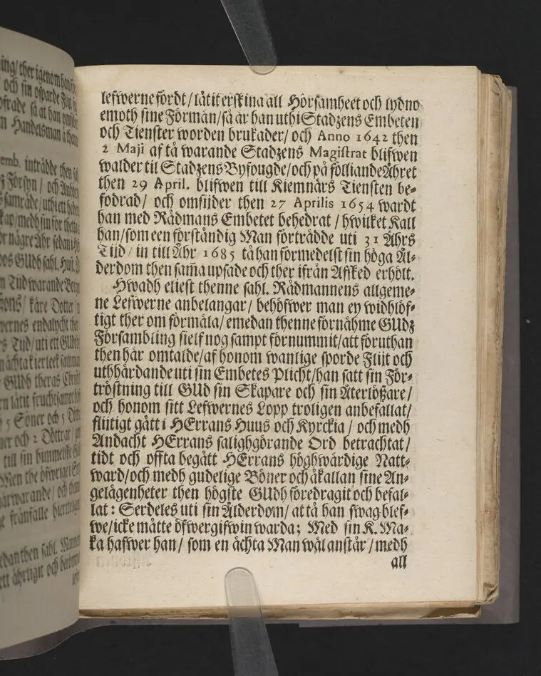 Senii gravamen, solamen & conamen, eller ålderdomens brist, tröst och plicht, i en christelig lijk-predikan ... vthi Nyköpingz stora kyrkio på palm-söndagen, anno 1690. Tå ... handelsmannens och rådmannens i Nyköping, Herr Petter Carlszons, jordiska hydda ... förlåten blef ... förklarat af Magno J. Melandro ... Stockholm, tryckt hoos Joh. Georg Eberdt.
