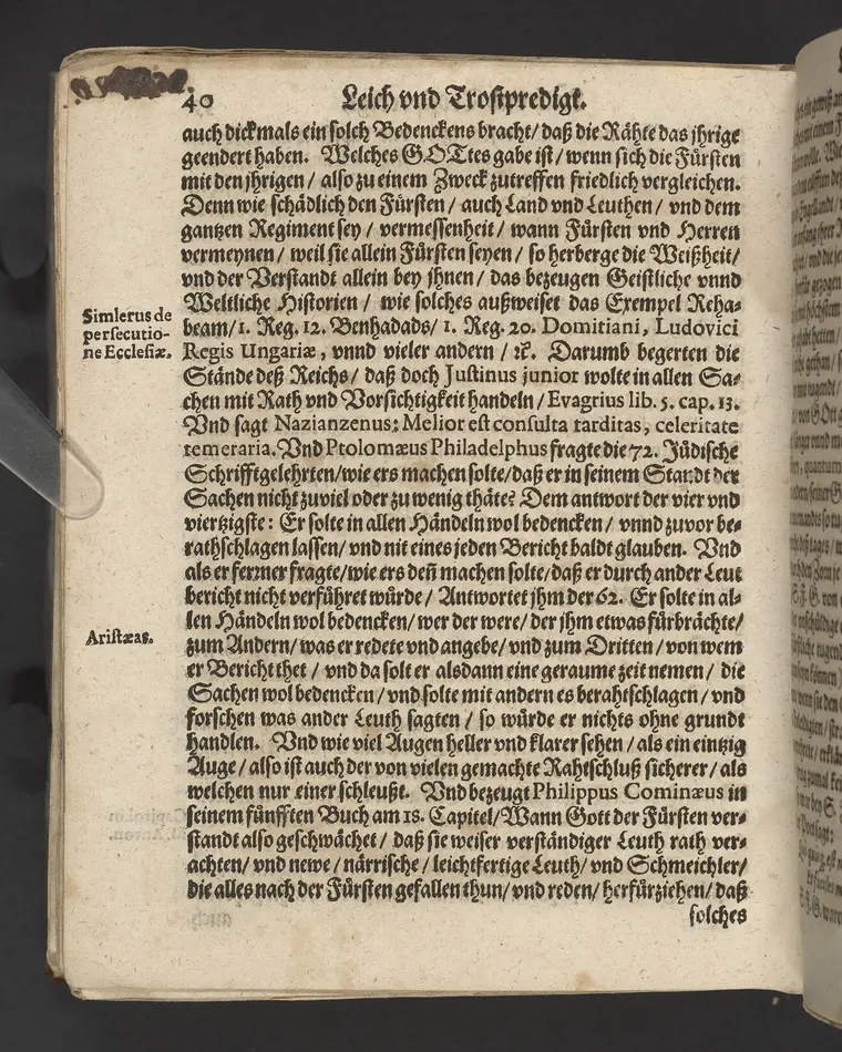Ein Klagrede, über dem seligen und christlichen Abschied ... desz ... Herrn Wilhelens, Landgraffen zu Hessen, Graffen zu Catzenelnbogen ... anno 1592 ... Gehalten den 10. septembris in der Newenstatt zu Cassel, durch Johannem Strackium ... Gedruckt zu Marpurg, durch Paulum Egenolff, im Jahr, MDXCIII.