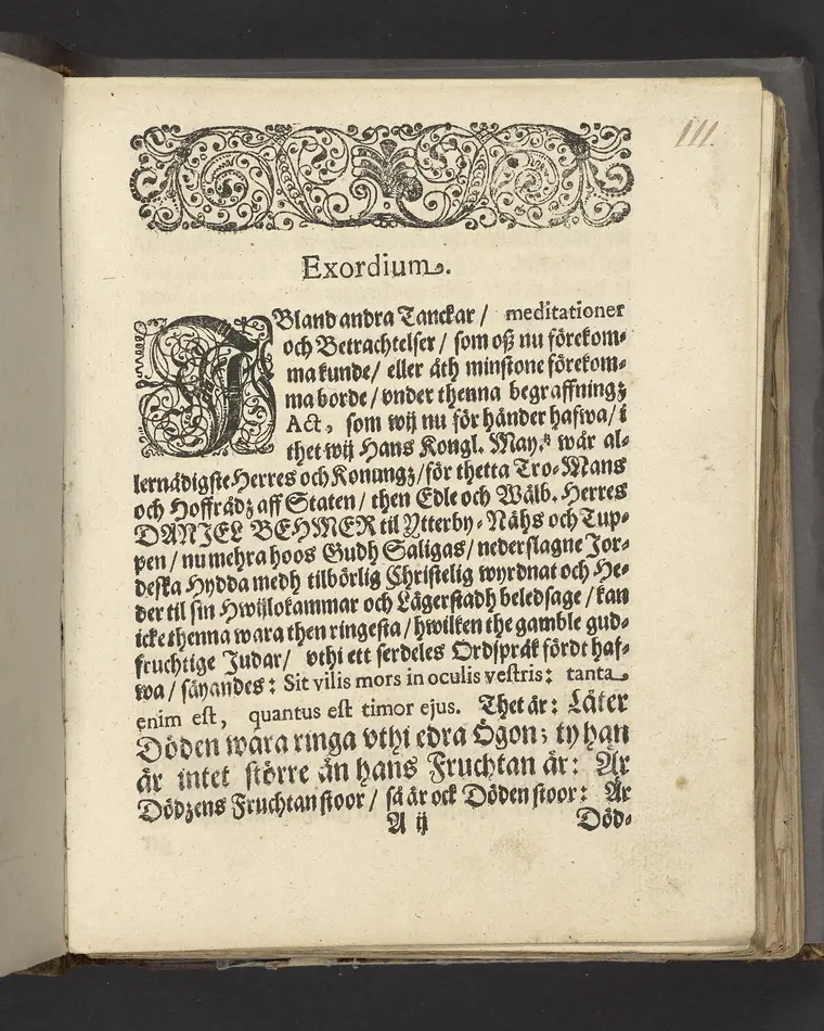 Dulce-amarum mortis ... öfwer ... Hr. Daniel Behmer, til Ytterby-Nääs och Tuppen... i Stockholm och Riddareholms-kyrckia den 14. august. an. 1670... förklarat aff Nicolao Rudbeckio... Tryckt i Stockholm hoos Ignatium Meruer, åhr 1670.