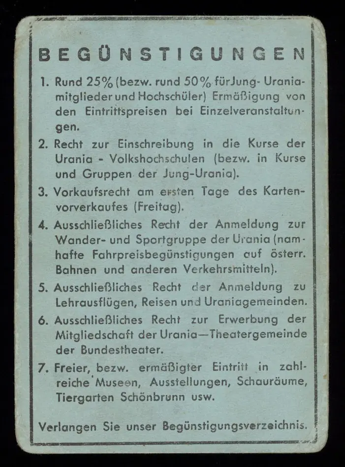 ID-handling Volkbildnungshaus Wiener Urania