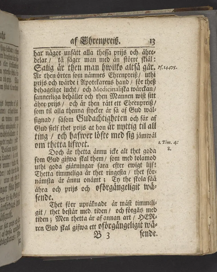 Een söt lucht af Ehrenpreisz, hwilken för thetta öfwer-inspectoren, then ädle och wälborne herren, nu hoos Gud weinnerligen salige, Herr Hans Ehrenpreus, lemnade ... tå thes dödelige deel nedsattes i griften, för altaret, uthi Arboga stadz-kyrckia, den 5. octobr. anno 1711 ... Stockholm, hos Johan H. Werner, kongl. May:tz och Upsala academiæ boktr. Åhr 1711.