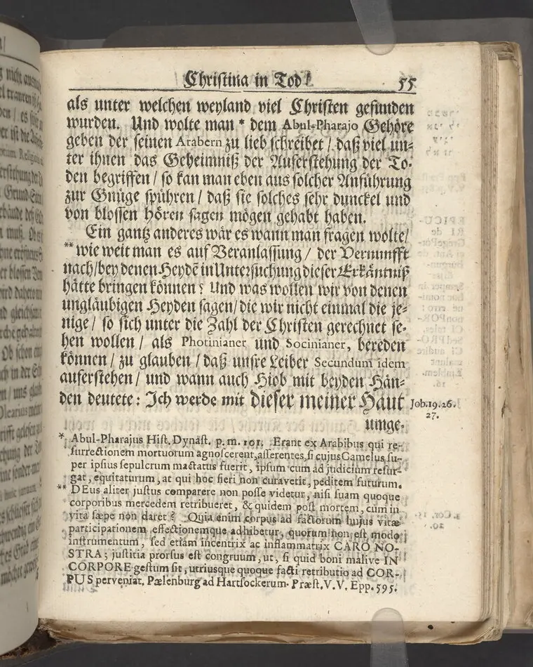 Christina in Leben/ Christina in Tod! Das ist Frühe doch lieb-volle Segen-Letze/ trauer-benehmende Trost-Letz/ und hoffnungs-volle Glaubens-Letze/ der weyland wohl-ehrbarn und gross-ehren tugendreichen Frauen Fr. Christina Grönin, gebornen Scharen-Bergin, desz wohl-ehren-vesten, grosz-achtbaren auch wohl-fürnehmen Herren Werner Gröns/ vornehmen Kauf-und Handels-Herren in hiesiger Königl. Residenz-Stadt Stockholm Herz-geschätzen Ehe-Gattin/ als deren verblichener Leichnam den 8 Maj-Monats, laufenden 1698-sten Heil-Jahrs, in Maria Magdalena Kyrch bey so wohl hoher/ als sonst ungemeiner Versamlung/ zur sanfften Erden-Ruh gebracht wurde/ zu inniger Trost-fasung vorgestellet von Johann Jacob Leibniz/ der h. Schrifft D. der löbl. Teutsschen Gemeine Past. und Consist. Assess. Stockholm/ Gedrucht bey Henrich Keysern/ J.K.Maejest: und der Acad. in Ups. Buchdrucker