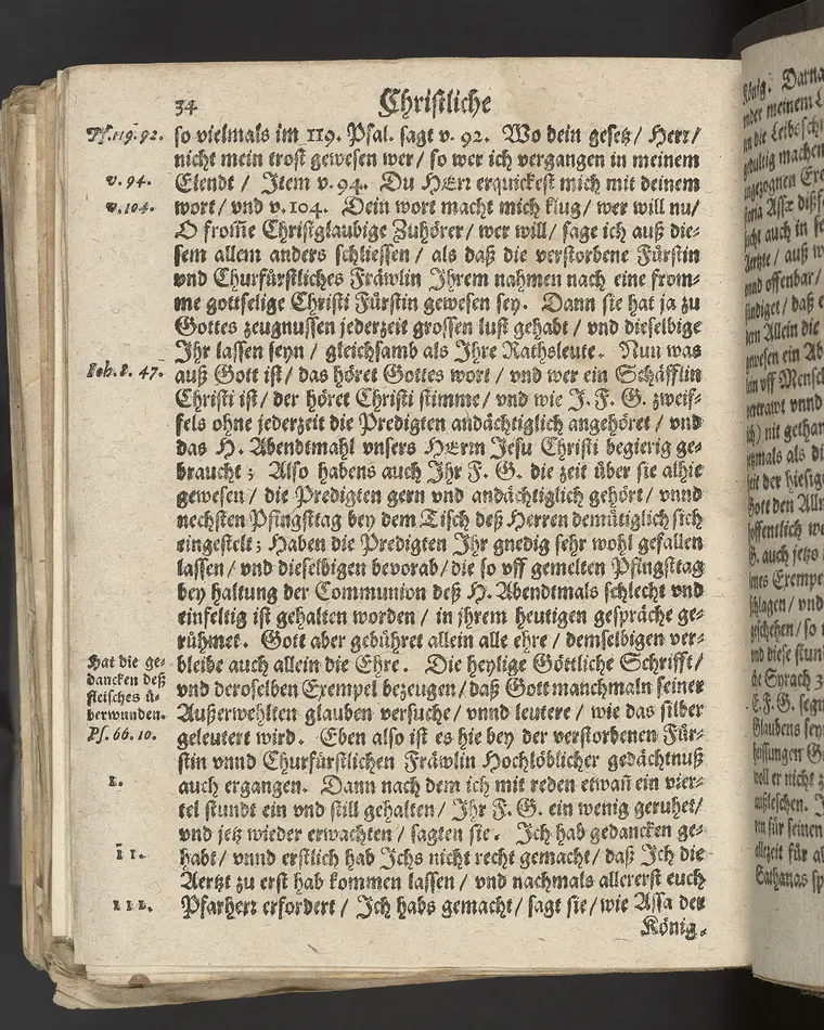 Christliche Leichpredigt Bey der Begräbnusz, weylandt der Durchleuchtigen Hochgebornen Fürstin vnd Churfürstlichen Fräwlein ... Christinae, Geborner Pfaltzgrävin bey Rhein ... gedächtnusz. Welche Sontags den 11. Julij Anno 1619 ... im 47. Jahr, Ihres alters ... im F. Schlosz zu Zweybrücken ... entschlaffen, vnd folgenden 25. Julij ejusdem anni, in der Pfarkirchen daselbst ... ist zur Erden bestattet worden. Gehalten Durch Bartholomaeum Hexamerum Diener am wort Gottes daselbst. Gedruckt in der Churfürstlichen Stadt Heydelberg, bey David Albin.