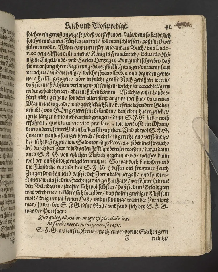 Ein Klagrede, über dem seligen und christlichen Abschied ... desz ... Herrn Wilhelens, Landgraffen zu Hessen, Graffen zu Catzenelnbogen ... anno 1592 ... Gehalten den 10. septembris in der Newenstatt zu Cassel, durch Johannem Strackium ... Gedruckt zu Marpurg, durch Paulum Egenolff, im Jahr, MDXCIII.