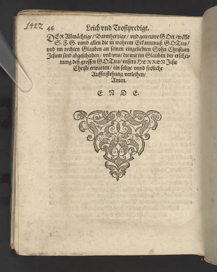 Ein Klagrede, über dem seligen und christlichen Abschied ... desz ... Herrn Wilhelens, Landgraffen zu Hessen, Graffen zu Catzenelnbogen ... anno 1592 ... Gehalten den 10. septembris in der Newenstatt zu Cassel, durch Johannem Strackium ... Gedruckt zu Marpurg, durch Paulum Egenolff, im Jahr, MDXCIII.