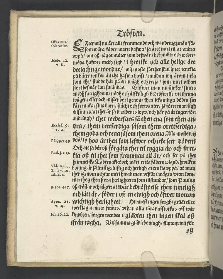 Lijkpredikan, öfwer... Herr Bengt Oxenstierna, Frijherre til Ekebyholm och Söderboo... Vthi Riddarholms Kyrckian, den 6. Augusti åår 1643. Så och en kort Relation, om then salige herrens stora förfarenhet och widt kring om werlden giorda resor... Tryckt aff Henrich Keyser 1644.