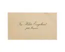 Visitkort från Fru Hilda Engelhart, f. Bergman.