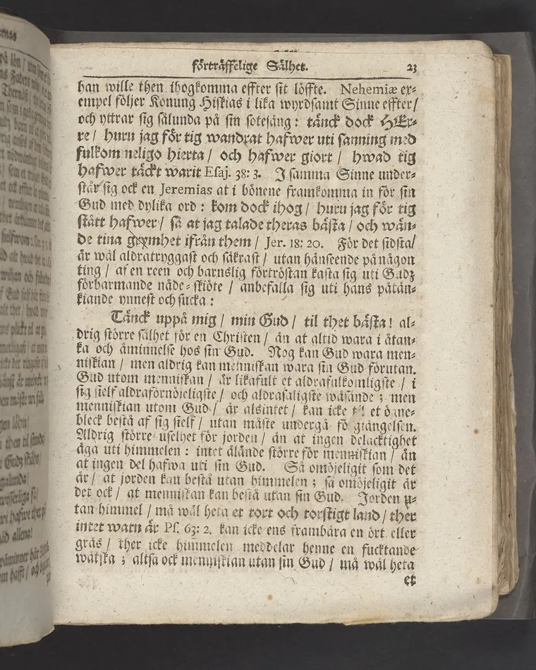 Guds barnas förträffeligste sälhet, at i lif och död blij påtänkt af sin Gud, i anledning af Nehem. XIII. 31. Uti en christelig lijkpredikan öfwer fordom högährewyrdige ... Olaus Haldin berömlig kyrkoherde wid kongl. Riddarholms församlingen i Stockholm, samt consistorii ecclesiastici dersammastädes assessor, när des andelöse lekamen uti bemelte kyrkia den 1. octob. MDCCXIII. til sin graf beledsagad blef, förestäld af ... Gustaf Adolph Humble. Stockholm, tryckt uti kongl. boktryckerij, och med egen bekostnad uplagd af Joh. Henr. Werner. 1714.