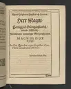Agon regius, konglige Majesteetz till Swerige etc. H. Johans III... dödzkamp... Anteknat förste gången... på latiniskt språk... Dn. Jona Petri Nericio... Men nu... besmyckiat... medh Threnodia dramatica och... Drotningz Gunilæ epithaphijs... ich en... oration om... konungens... leffwerne... authore, Sylvestro Johan. Phrygio... Holmiæ A.C. 1620.