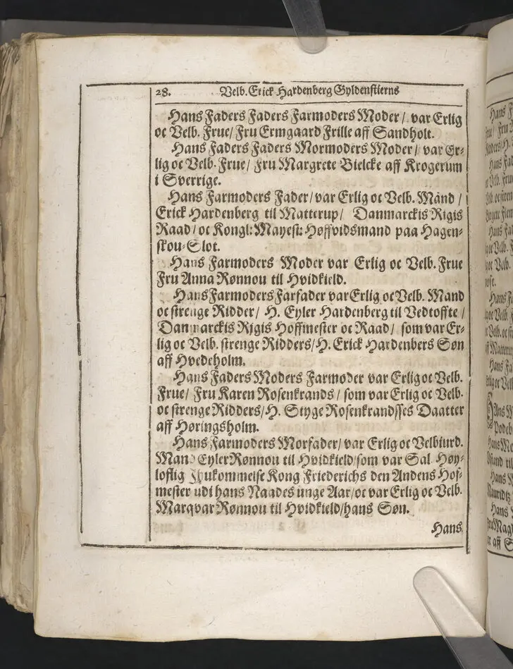 Guds börns stora bitterhed i denne jordiske fred... Da den erlig oc velbiurdig mand, Erick Hardenberg Gyldenstiern. Herre til Svanholm oc Karssholm... udi vor Frue Kircke udi Ydsted bleff bestädiget den 23 Januarij anno 1666. Oc forklaret aff Hans Hanssøn Resener... Tryckt i Malmø, aff Vitus Haberegger, aar 1667.