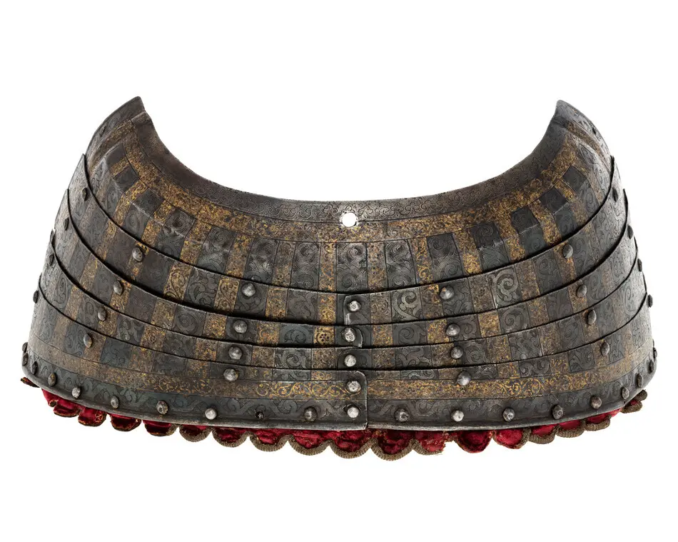 Höftbetäckning till Vladislav IV:s pojkrustning. Möjligen Milano 1605.
