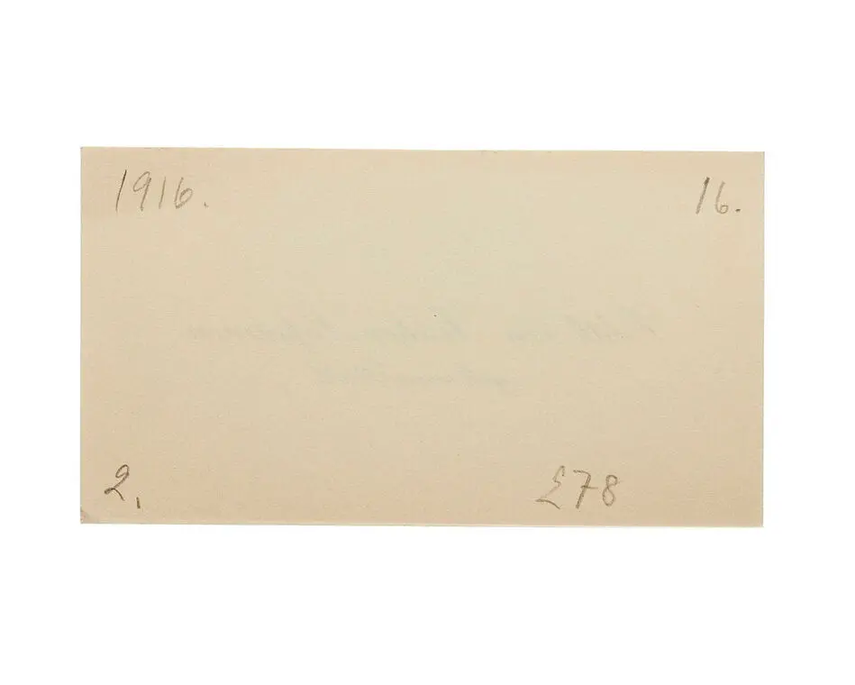 Visitkort från Edith von Fischer-Lossainen, f. vom Rath.