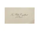 Visitkort från Fru Hilda Engelhart, f. Bergman.
