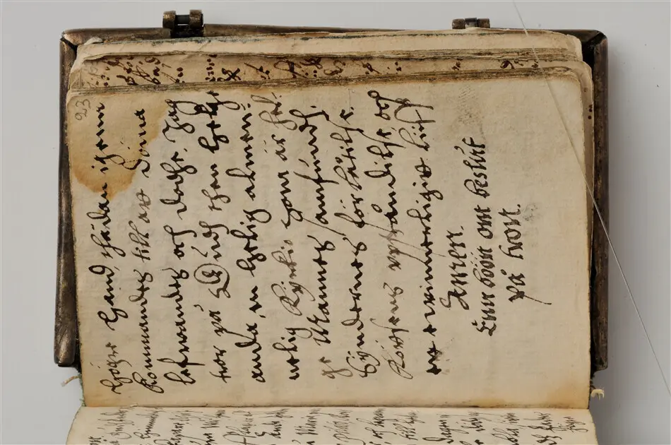 Bönbok, titel: "Någhra gudeligha böner utdragna aff then helga scrifft", tryckt hos Amund Laurentzon, Stockholm 1559.