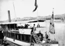 Fotografi. Ångfartyget "Columbia", fotograferat i Sohag, Egypten.