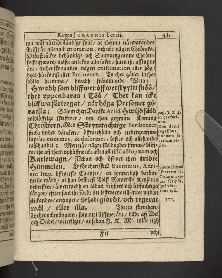 Agon regius, konglige Majesteetz till Swerige etc. H. Johans III... dödzkamp... Anteknat förste gången... på latiniskt språk... Dn. Jona Petri Nericio... Men nu... besmyckiat... medh Threnodia dramatica och... Drotningz Gunilæ epithaphijs... ich en... oration om... konungens... leffwerne... authore, Sylvestro Johan. Phrygio... Holmiæ A.C. 1620.