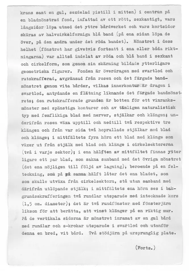 Glasmålning: Ornamentalt motiv
