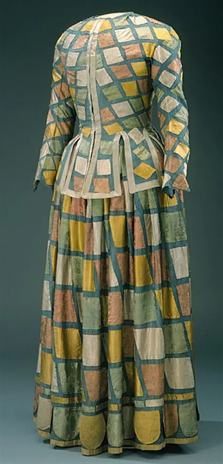Tröja till harlekinadräkt, troligen buren av Ulrika Eleonora vid en av hovets maskerader, 1656-1693.