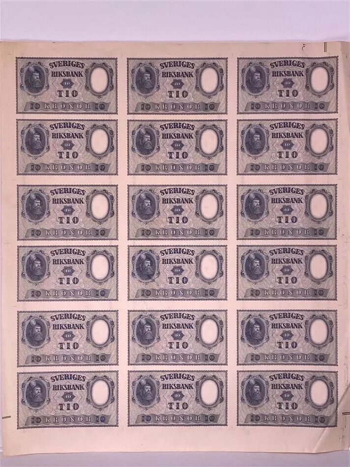 Bild på 10-kronorsssedel med tryckår 1940-1962