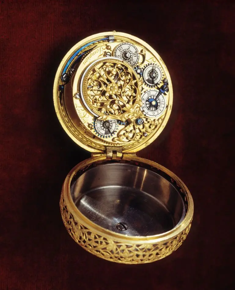 Urverk, signerat Thomas Tompion, London, ca 1680.