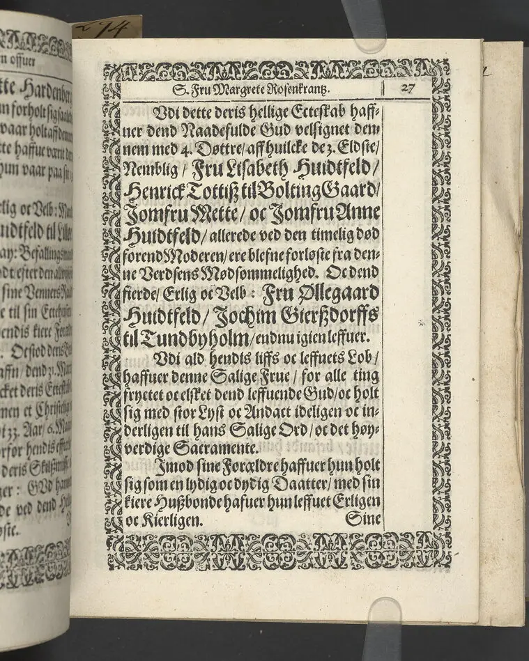 Likpredikan över Margrete Rosenkrantz