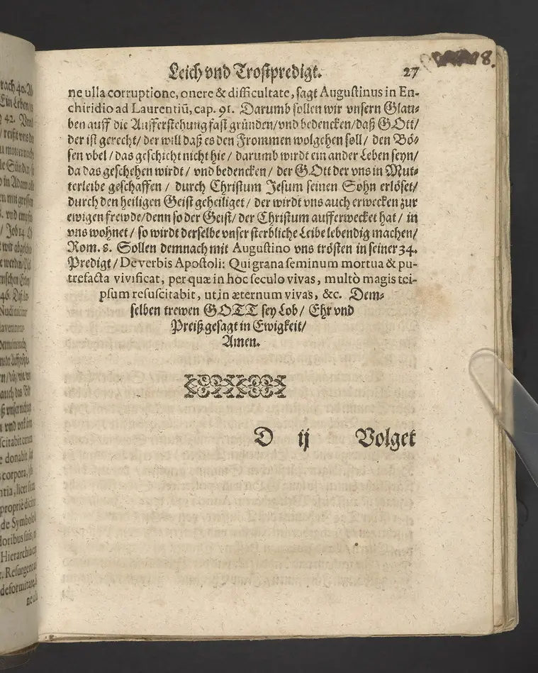 Ein Klagrede, über dem seligen und christlichen Abschied ... desz ... Herrn Wilhelens, Landgraffen zu Hessen, Graffen zu Catzenelnbogen ... anno 1592 ... Gehalten den 10. septembris in der Newenstatt zu Cassel, durch Johannem Strackium ... Gedruckt zu Marpurg, durch Paulum Egenolff, im Jahr, MDXCIII.