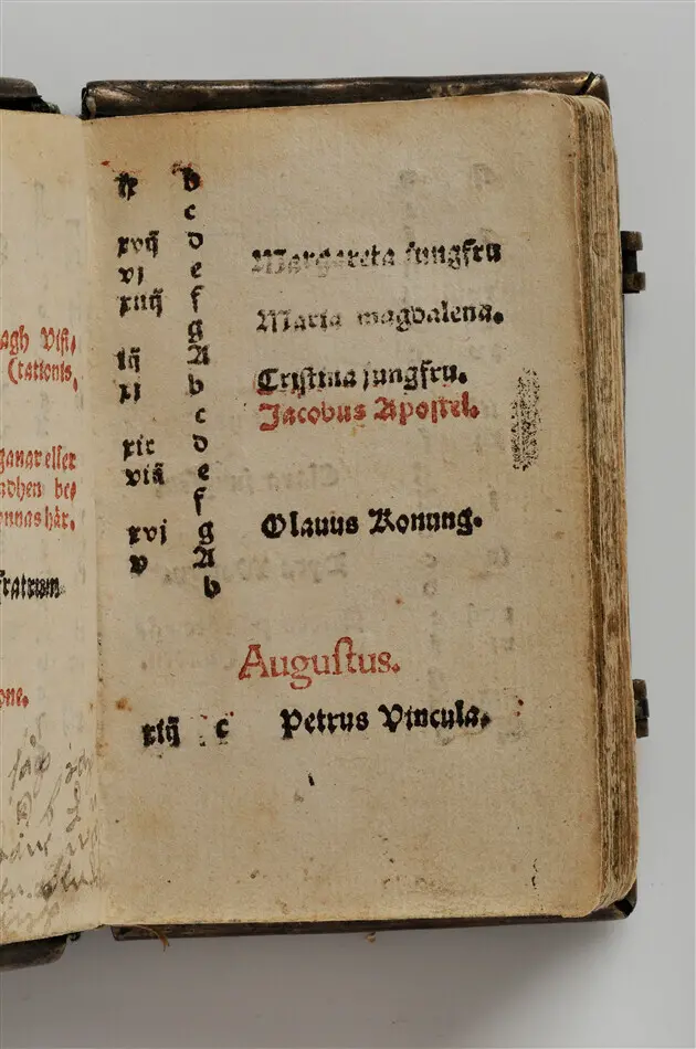 Bönbok, titel: "Någhra gudeligha böner utdragna aff then helga scrifft", tryckt hos Amund Laurentzon, Stockholm 1559.