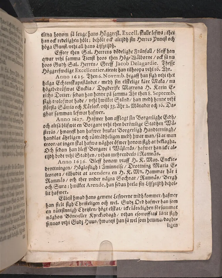 Een christeligh lijkpredikan, öfwer ... Christiern Måns-son, hwars salighe lekamen ... bleff begrafwen ... i Ramnäsz kyrckio, åhr 1659. then 18 febr. Hållen aff doct. Olavo Laurelio ... Tryckt vthi Wästerås aff Euchario Lauringer, åhr 1659.